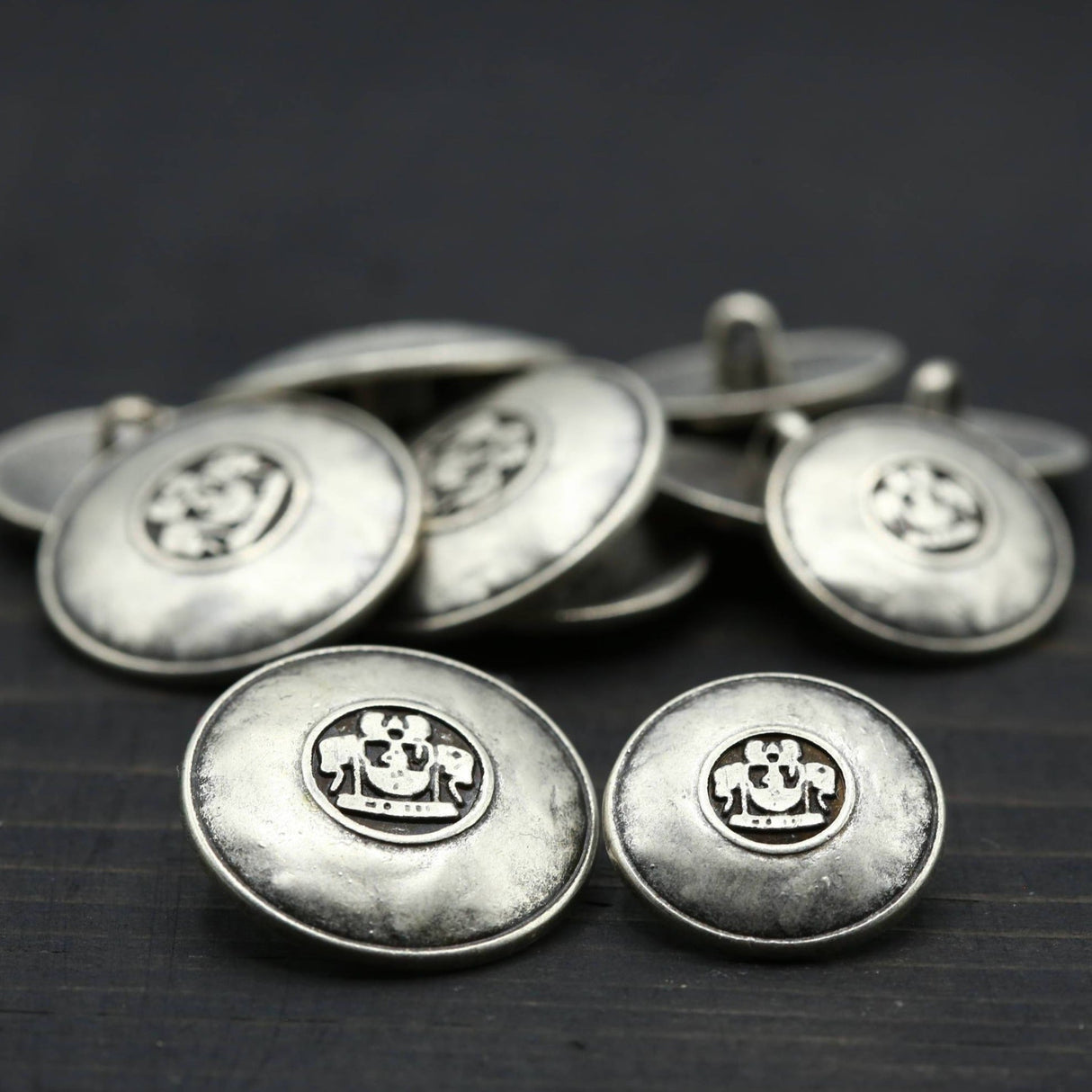 Silver Metal Shank Button