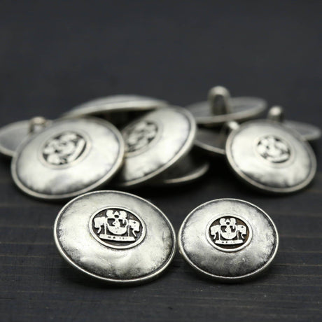 Silver Metal Shank Button