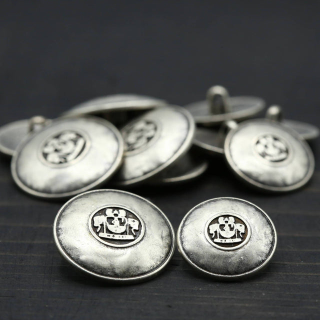 Silver Metal Shank Button