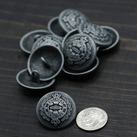 Gunmetal Shank Button 22L 14mm