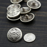 Silver Regiment Metal Shank Button 22 mm