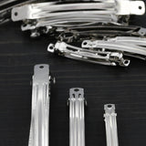 Hair Barrette Clips Silver 4 Pieces