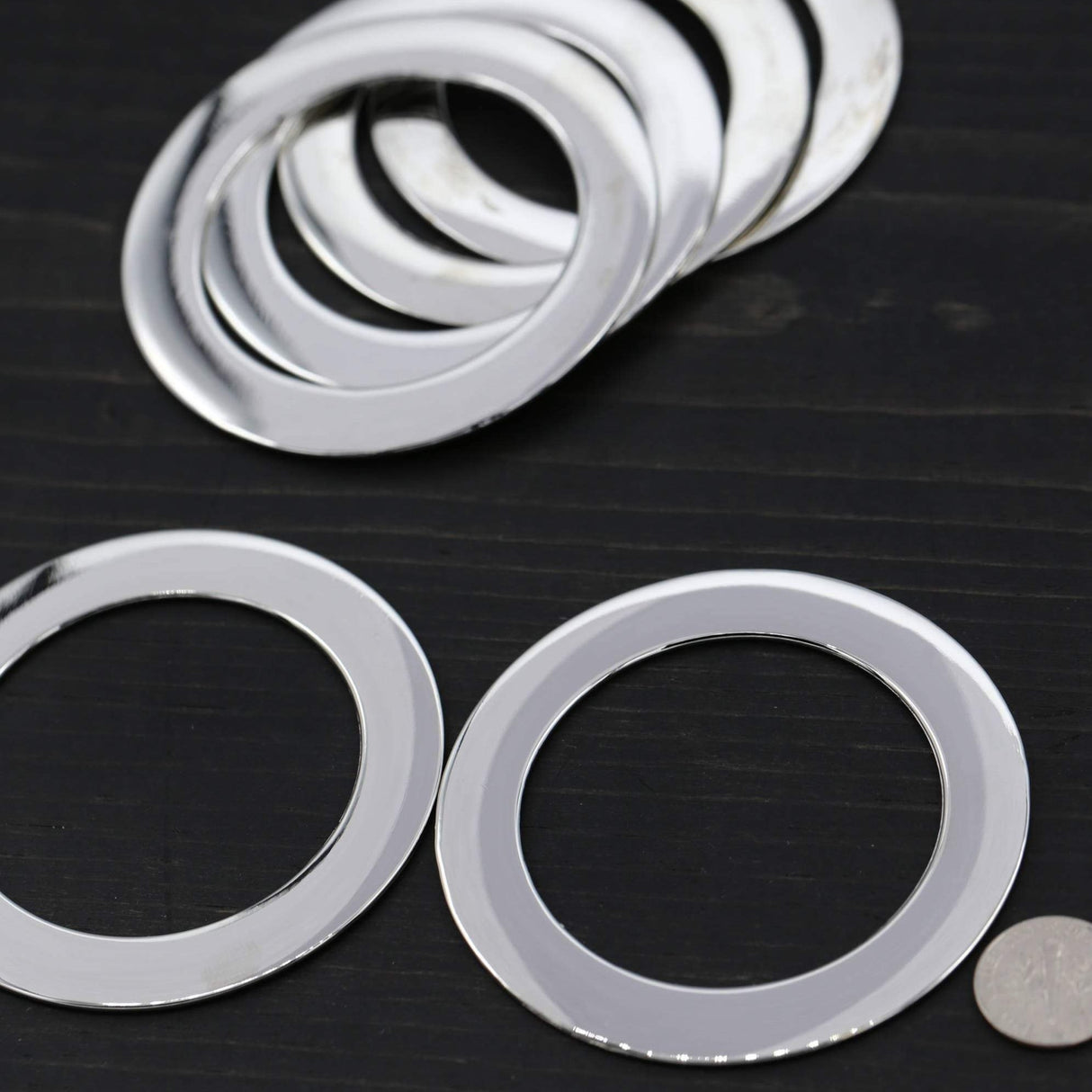 Silver Flat O Ring 2 Inch