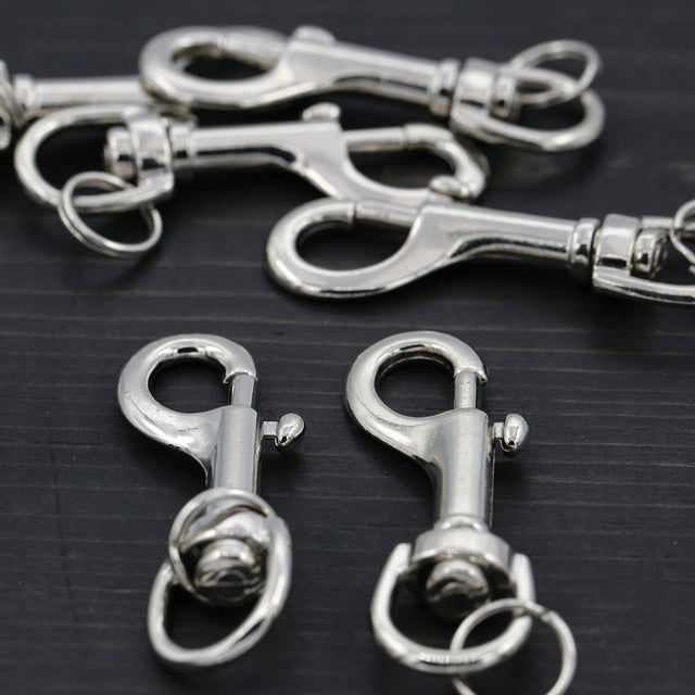 Lobster Clasp Silver Swivel Heavy Duty