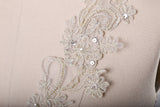 Beaded Lace Applique Pair Antique Gold