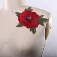Red Rose Flower Applique Patch