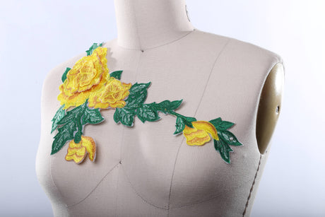 Embroidered Flower Applique Patch