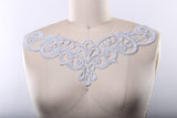 Silver Metallic Venice Lace Applique