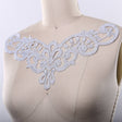 Silver Metallic Venice Lace Applique