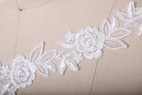 Beaded Bridal Lace Trim 1.5 Inch White Ivory