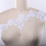 Beaded Bridal Lace Trim 3 Inch White Ivory