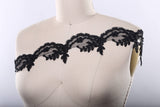 Beaded Lace Trim Black Scalloped Eyelash