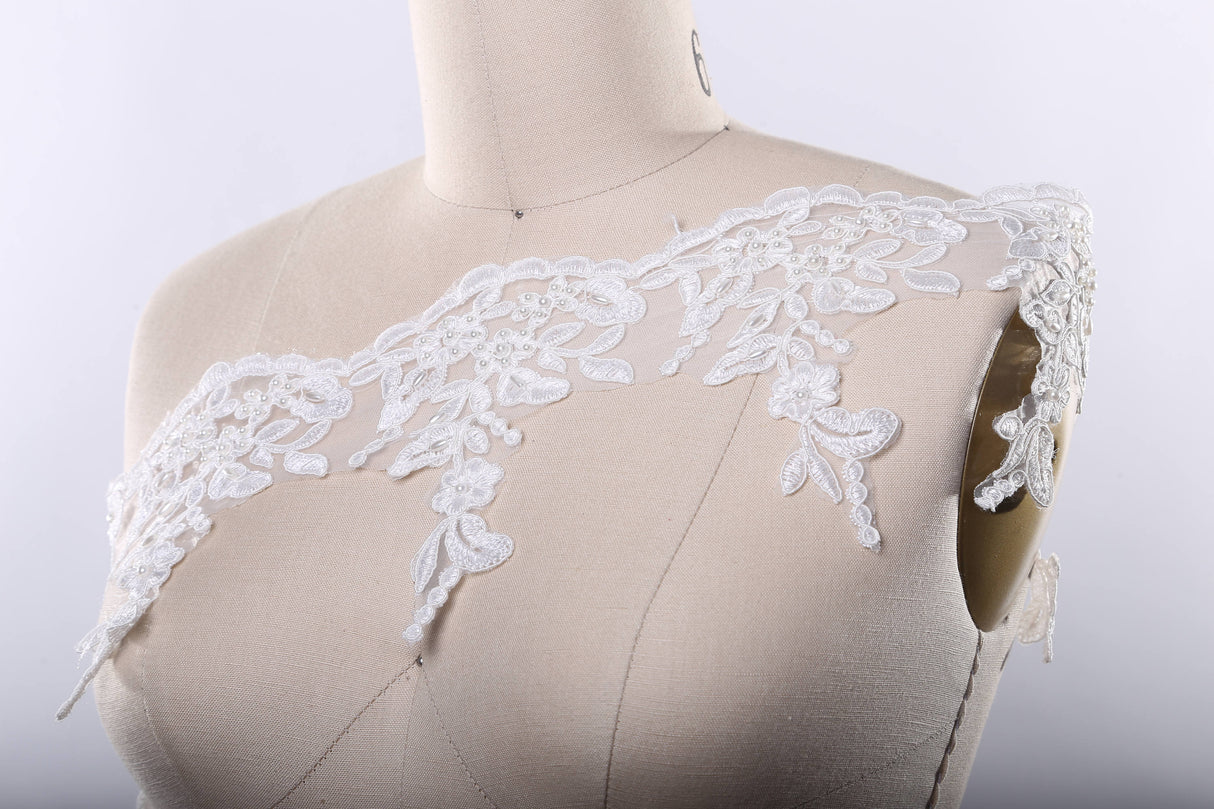 Beaded Bridal Lace Trim 5 Inch