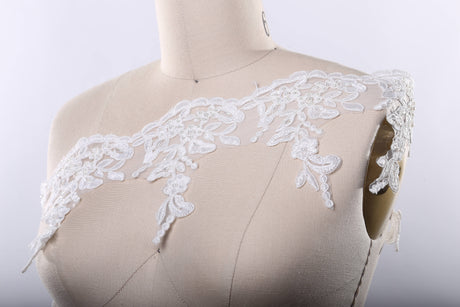 Beaded Bridal Lace Trim 5 Inch