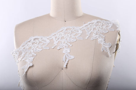 Beaded Bridal Lace Trim 5 Inch