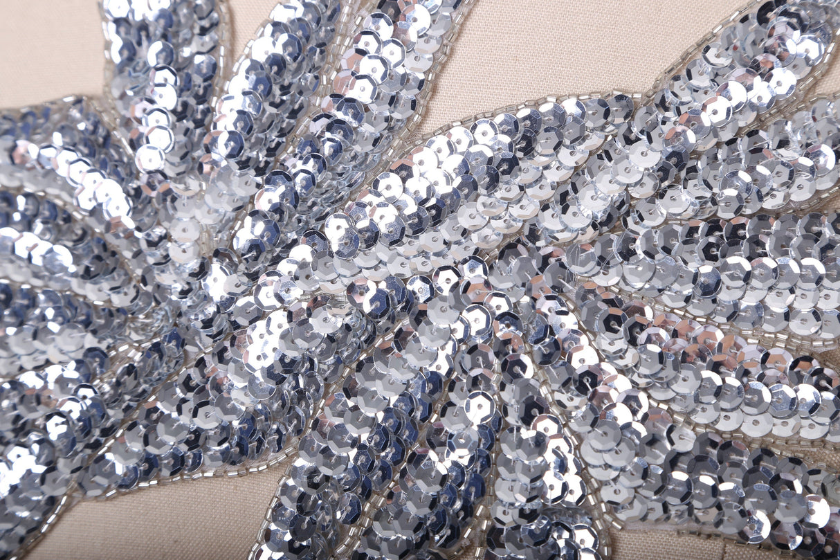 Sequin Patch Silver Oversized
