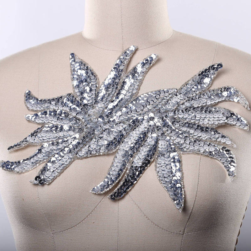 Sequin Patch Silver Oversized