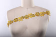 Beaded Lace Trim Yellow Floral 1.75in