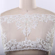 Beaded Lace Trim White Ivory 9 Inch