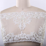 Beaded Lace Trim White Ivory 9 Inch