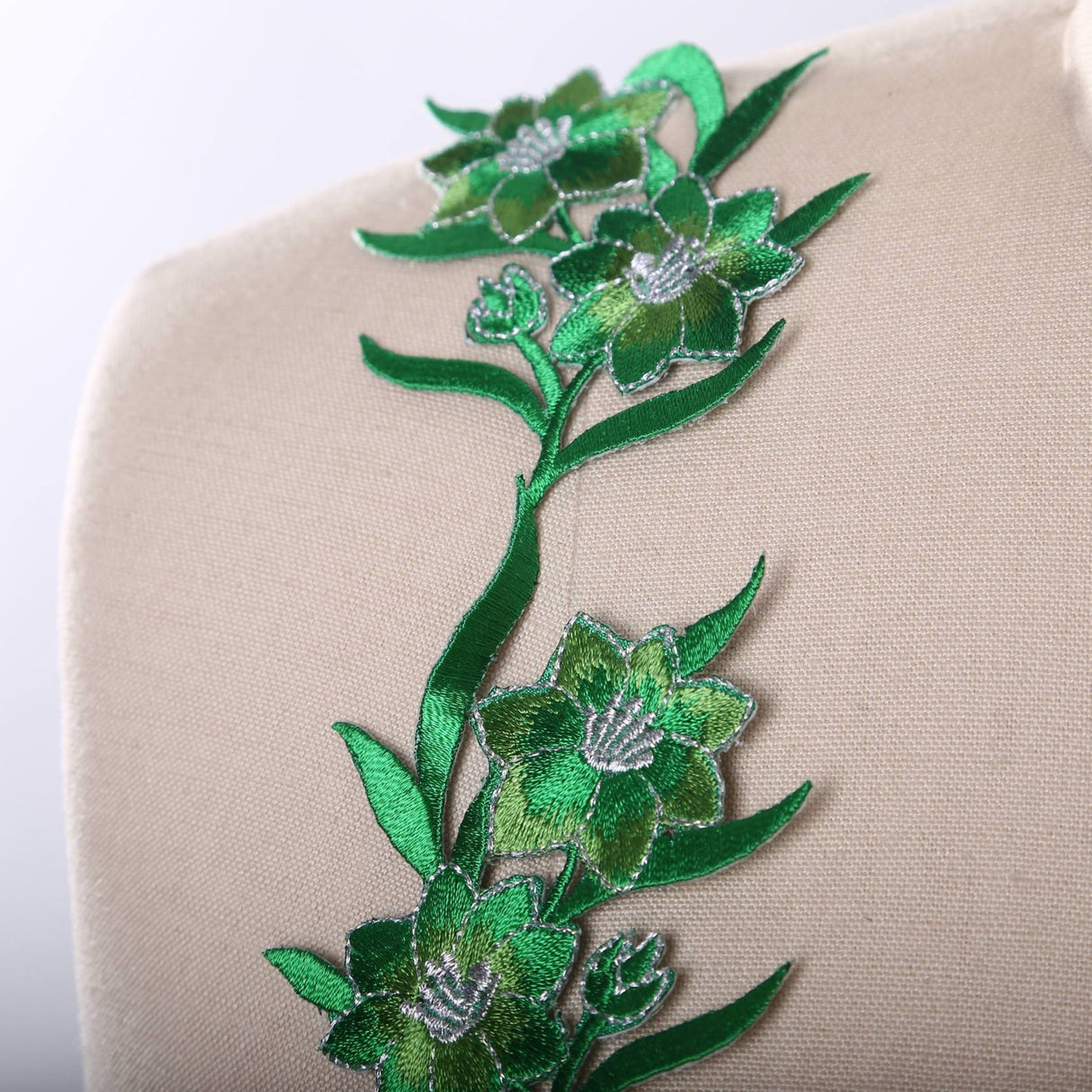 Flower Applique Iron-On Green