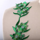 Flower Applique Iron-On Green