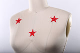 Embroidery Star Patch Red Gold