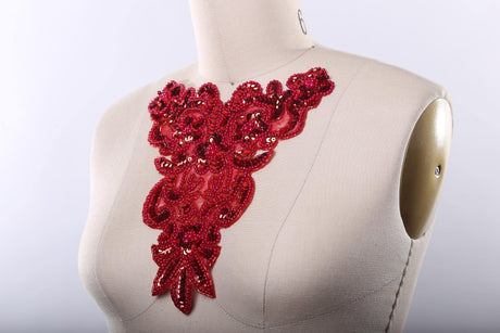 Beaded Sequined Applique Patch