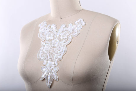 Beaded Sequined Applique Patch