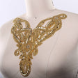Beaded Collar Applique Gold Silver