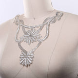 Rhinestone Iron-On Collar Applique