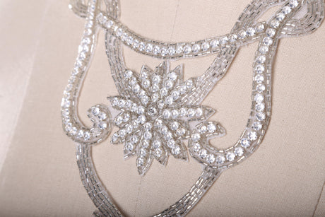 Rhinestone Iron-On Collar Applique