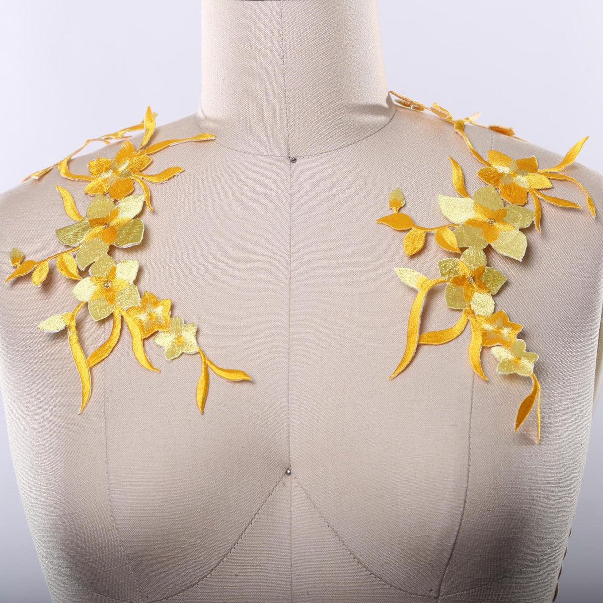 Iron-On Yellow Flower Patches