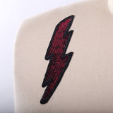Sequined Lightning Bolt Patch Magenta