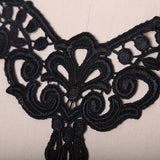 Venice Lace Collar Applique Black White