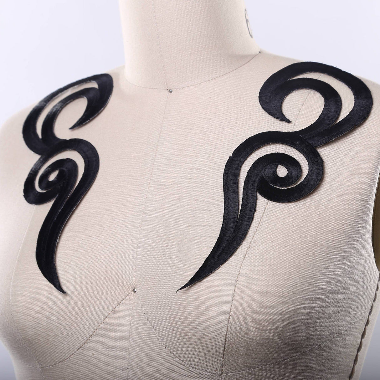 Iron-On Mirrored Swirl Applique Patch