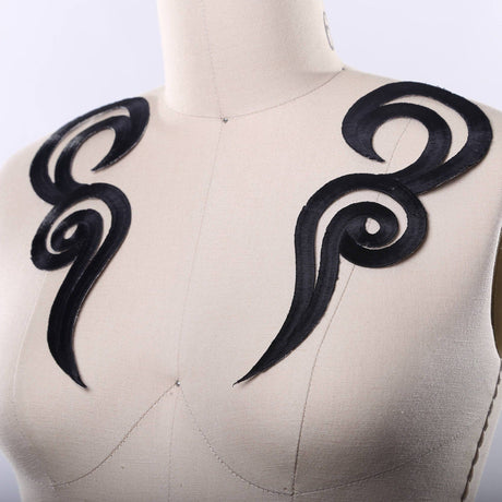 Iron-On Mirrored Swirl Applique Patch