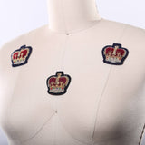 Crown Patch Burgundy Velvet