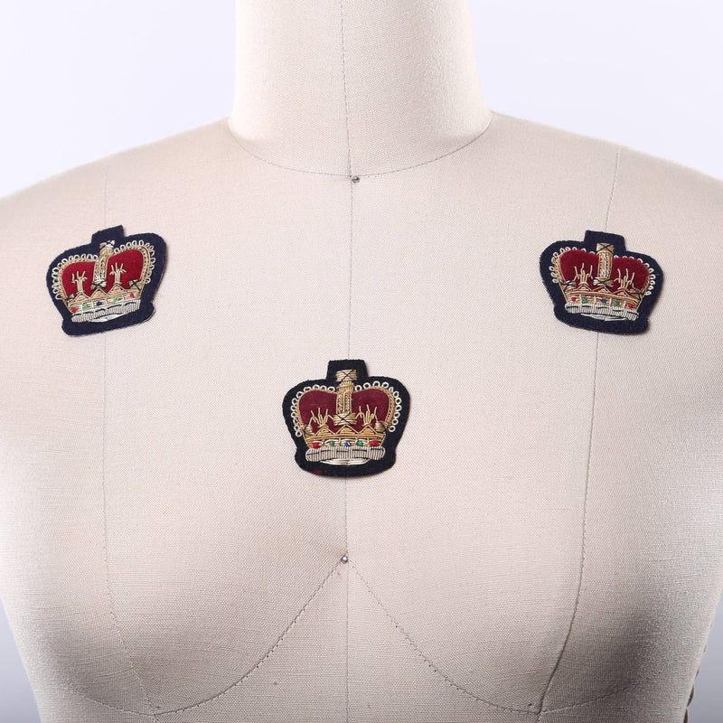 Crown Patch Burgundy Velvet