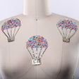 Sequin Hot Air Balloon Patch Antique Gold