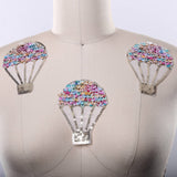 Sequin Hot Air Balloon Patch Antique Gold