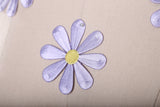Embroidered Daisy Iron-On Patch 3in Lavender