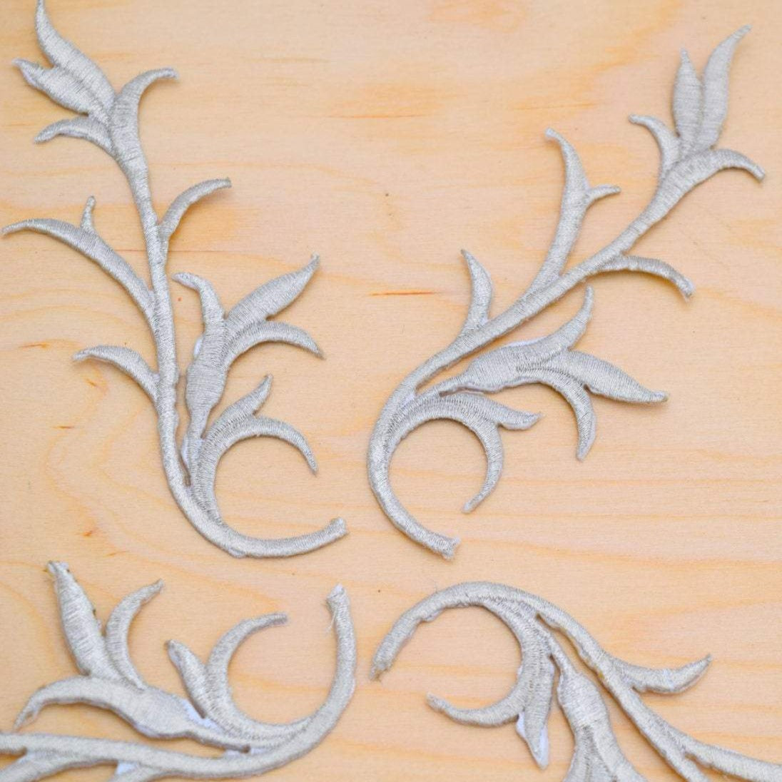 Leaf Applique Iron-On Silver Gold