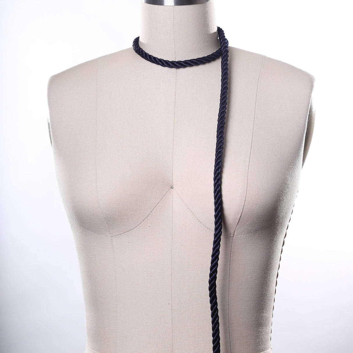 Satin Rope Trim Navy 7mm