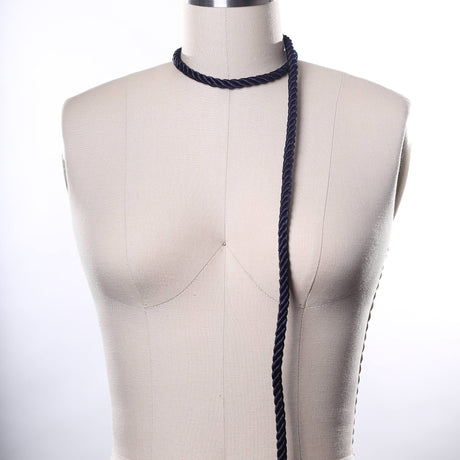 Satin Rope Trim Navy 7mm