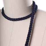 Satin Rope Trim Navy 7mm