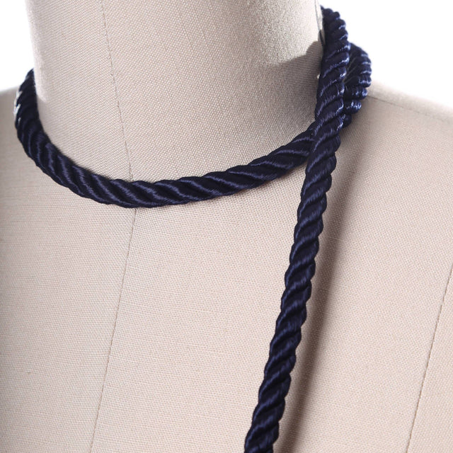 Satin Rope Trim Navy 7mm
