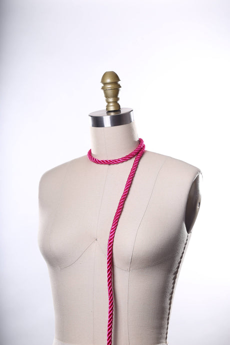 Satin Rope Trim Hot Pink 7mm
