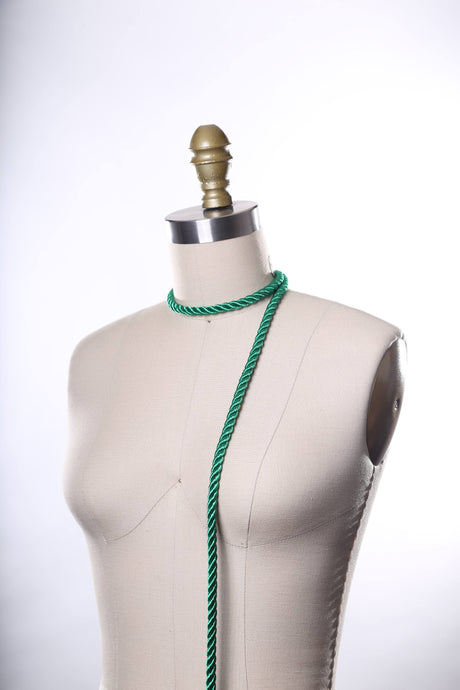 Satin Rope Trim Bright Green 7mm
