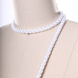 Satin Cord Rope Trim White 7mm